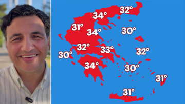 Με 35άρια ξεκινάει η εβδομάδα, πότε χαλάει ο καιρός, αναλυτικά η πρόγνωση Τσατραφύλλια στο protothema