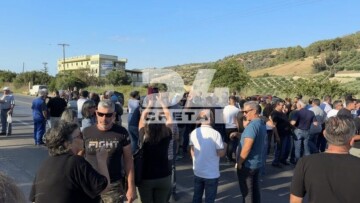 Αντιδρούν οι κάτοικοι του Ηρακλείου στη δημιουργία δομής μεταναστών, έκλεισαν ξανά την εθνική οδό, φωτογραφίες