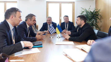 O Μητσοτάκης συνάντησε τον Ζελένσκι και του έθεσε το ζήτημα με το ουκρανικό θαλάσσιο drone στη Λευκάδα