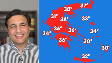 Με δύο «πρόσωπα» ο καιρός τις επόμενες ημέρες: Έως 38°C στα βόρεια, καταιγίδες στα ηπειρωτικά, η πρόγνωση Τσατραφύλλια στο protothema
