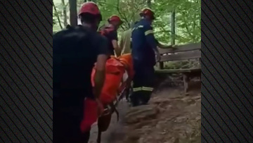 Βίντεο: Επιχείρηση διάσωσης 46χρονης από δύσβατο μονοπάτι στο Παρανέστι Δράμας