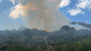 Οριοθετήθηκε η φωτιά στη Λάμπεια Ηλείας