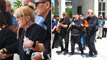 Με κλαρίνα και μοιρολόγια το τελευταίο αντίο στον Λάκη Χαλκιά στο A' Νεκροταφείο, συντετριμμένη η οικογένειά του