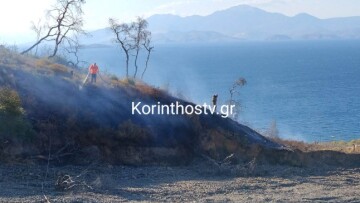 Χωρίς ενεργό μέτωπο η φωτιά στις Βαμβακές Κορινθίας