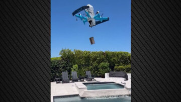 Drone της Amazon πήγε να κάνει την τέλεια παράδοση, αλλά το δέμα βρέθηκε στην... πισίνα, δείτε βίντεο