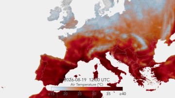 Το timelapse της NASA από την επέλαση του καύσωνα στην Ευρώπη: Πέντε κύματα ζέστης και θερμοκρασίες άνω των 40°C