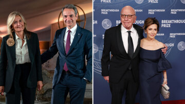 Γεύμα Μητσοτάκη με τον μεγιστάνα των media Ρούπερτ Μέρντοχ στο Μαξίμου, συνοδεύονταν από τις συζύγους τους