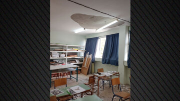 Στο νοσοκομείο 14χρονος μαθητής, έπεσε σοβάς από το ταβάνι του γυμνασίου στη Θεσσαλονίκη, δείτε φωτογραφίες 