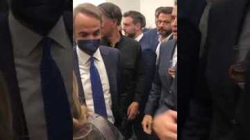 Ο Κ. Μητσοτάκης στην δεξίωση του υπουργείου Εθνικής Άμυνας