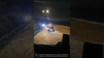 Πλημμυρισμένη η Αθηνών-Κορίνθου