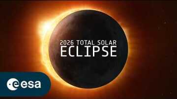 Total solar eclipse 2026: Telescopic feed (Official ESA broadcast)