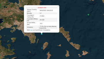 Στη Σαντορίνη τελικά ο σεισμός των 3,7 Ρίχτερ που έδωσε αρχικά στο Λαύριο το Γεωδυναμικό