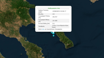 Σεισμός 4,8 Ρίχτερ στο Άγιο Όρος - «Δεν μας ανησυχεί αλλά είμαστε προβληματισμένοι», δήλωσε ο Λέκκας