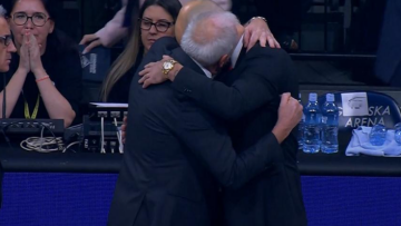 Euroleague: H αγκαλιά του Ομπράντοβιτς με τον Σπανούλη μετά τη μάχη στο Βελιγράδι - Βίντεο 