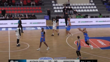 Το απίθανο buzzer beater του Μουράτου από τη μια στην άλλη πλευρά του γηπέδου στο Κουταΐσι - Περιστέρι, βίντεο 