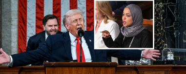 «Μπείτε σε μια βάρκα μαζί με τον παράφρονα Ντε Νίρο και γυρίστε από εκεί που ήρθατε»: Επίθεση Τραμπ στις μουσουλμάνες βουλευτές που διέκοψαν την ομιλία του