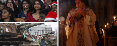 Χριστούγεννα ανά τον κόσμο: Πώς γιόρτασαν από την εμπόλεμη Ουκρανία μέχρι τη Βηθλεέμ κι από τις φαβέλες του Σάο Πάολο μέχρι το Πακιστάν, δείτε φωτογραφίες