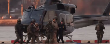 Κινηματογραφική η μεταφορά του Μαδούρο στο δικαστήριο, με ελικόπτερο, αυτοκινητοπομπή και πάνοπλους αστυνομικούς, δείτε βίντεο