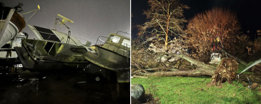 Μεγάλες ζημιές στην Αλεξανδρούπολη: Άνεμοι με ριπές 140 χιλιομέτρων χτύπησαν την πόλη, δείτε βίντεο