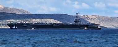 Στη Σούδα το μεγαλύτερο αεροπλανοφόρο στον κόσμο USS «Gerald R. Ford» με μήκος  333 μέτρα και 75 μαχητικά, δείτε βίντεο