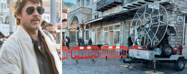 Σήμερα το γύρισμα της σκηνής του Μπραντ Πιτ με την τεχνητή βροχή στην Ύδρα: Ο μεγάλος ανεμιστήρας και η αποθήκη που έγινε φαρμακείο του ’80