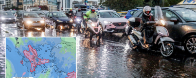 Έκτακτο δελτίο από την ΕΜΥ για την 48ωρη κακοκαιρία Erminio - Κόκκινη προειδοποίηση για την Αττική και άλλες 10 περιοχές