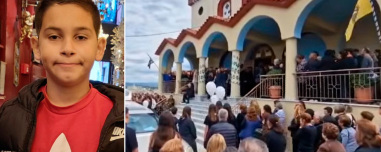 Πάνδημο πένθος στα Μακρίσια για τον 13χρονο Κωνσταντίνο που σκοτώθηκε με πατίνι - Ράγισαν καρδιές στην κηδεία