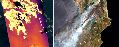 Οι πρώτες εικόνες από τους ελληνικούς θερμικούς δορυφόρους που θα παρακολουθούν τις πυρκαγιές σε πραγματικό χρόνο