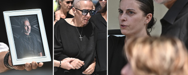 Συγκίνηση στο τελευταίο αντίο στον Δημήτρη Κόκοτα: «Ξέρω ότι θα μας προσέχει, τον ευχαριστώ για το παιδί μας» είπε η σύζυγός του στον επικήδειο