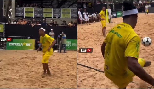 Ροναλντίνιο: Στα 45 του παίζει ποδοβόλεϊ και παραδίδει μαθήματα τεχνικής, δείτε βίντεο
