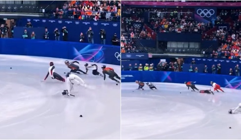 Χειμερινοί Ολυμπιακοί Αγώνες: Σκέιτερ «θέρισε» κάμεραμαν και έχασε το μετάλλιο, βίντεο
