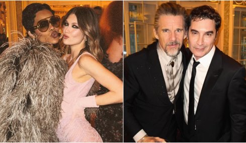 Κλέλια Ανδριολάτου και Χριστόφορος Παπακαλιάτης πόζαραν στο after party των BAFTA με Τεγιάνα Τέιλορ και Ίθαν Χοκ
