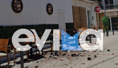 Ζημιές σε σπίτια, μαγαζιά και εκκλησία και κατολισθήσεις στην Εύβοια μετά τους ισχυρούς σεισμούς, οι πρώτες εικόνες
