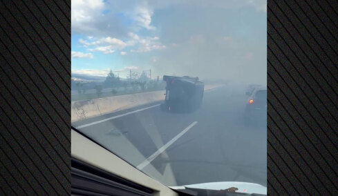 Δείτε βίντεο: Σοβαρό τροχαίο στον Ε65 μετά από φωτιά σε χωράφι - Συγκρούστηκαν δύο οχήματα, ντεραπάρισε SUV