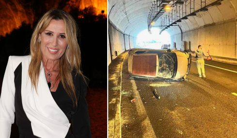 Τροχαίο για την Πηγή Δεβετζή με αυτοκίνητο που τούμπαρε στην Εγνατία Οδό - Δείτε βίντεο και φωτογραφίες