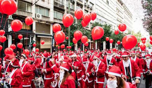 Κλειστοί δρόμοι σήμερα στην Αθήνα για το Athens Santa Run 2025