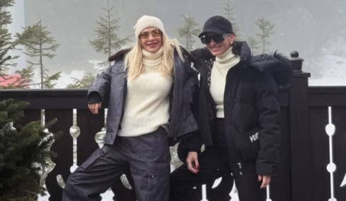 Άννα Βίσση: Χριστούγεννα στο Κουρσεβέλ με τα εγγόνια της