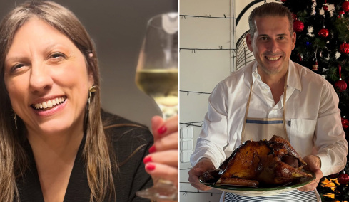 Ο Διαμαντής Καραναστάσης ανέβασε τη «χριστουγεννιάτικη» Ζωή Κωνσταντοπούλου να ποζάρει με ένα ποτήρι κρασί