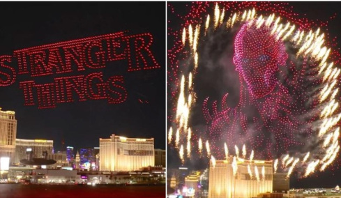 Το Λας Βέγκας «βυθίστηκε» στο σύμπαν του Stranger Things: Θεαματικό show με 5.000 drones (vid)