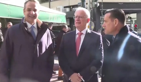 Ο πρώτος καφές του 2026 στο Κολωνάκι για Τασούλα, Μητσοτάκη, Κακλαμάνη και Γεωργιάδη, δείτε βίντεο και φωτογραφίες