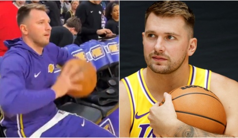 Το viral «σόου» του Λούκα Ντόντσιτς: Τέσσερα σερί τρίποντα... καθιστός στον πάγκο των Λέικερς, δείτε βίντεο
