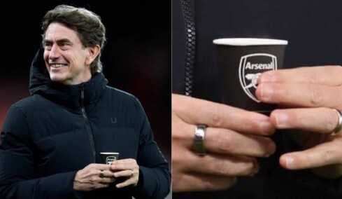 «Γκάφα» του Φρανκ έφερε την οργή των οπαδών της Τότεναμ: Βγήκε από τα αποδυτήρια κρατώντας ποτήρι με το σήμα της Άρσεναλ