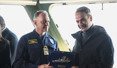 Μητσοτάκης στην υποδοχή της Belharra «Κίμων»: Χρέος μου να παραδώσω μια πατρίδα ασφαλέστερη απ' ό,τι την παρέλαβα