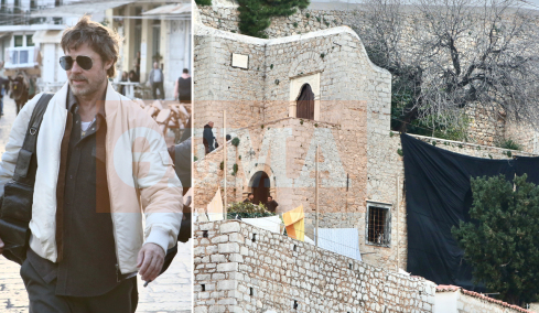 Τα χαμόγελα, το «hello guys» του Μπραντ Πιτ και ο περίπατος στην Ύδρα: Εικόνες και βίντεο από τα γυρίσματα της χολιγουντιανής παραγωγής