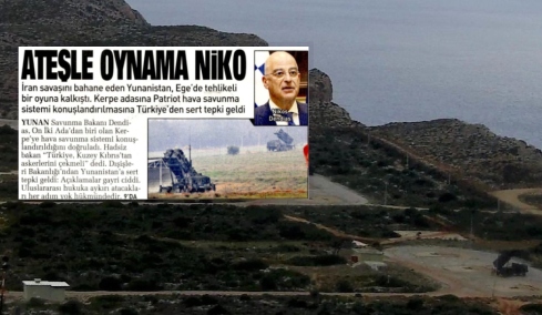 «Νίκο μην παίζεις με τη φωτιά»: Το πρωτοσέλιδο της Sabah για τον Δένδια, μετά τη μεταφορά πυραύλων Patriot στην Κάρπαθο