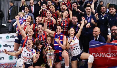 Βόλεϊ Γυναικών: Κυπελλούχος Ελλάδας για πρώτη φορά στην ιστορία του ο Πανιώνιος, 3-1 τον ΑΟ Θήρας, βίντεο 