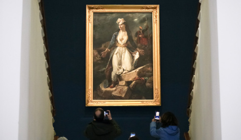 Για πρώτη φορά εκτίθεται στη χώρα μας ο εμβληματικός πίνακας του Ντελακρουά «η Ελλάδα στα ερείπια του Μεσολογγίου», δείτε φωτογραφίες