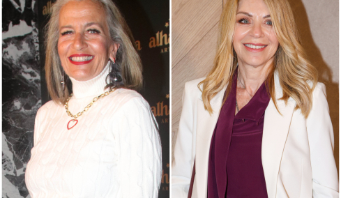 Η Λουκία Παπαδάκη και η Έλλη Στάη με το παλτό που δεν πρέπει να λείπει από καμία ντουλάπα
