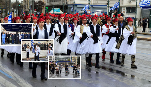 25 Μαρτίου 2026: Μαθητική παρέλαση με τσολιάδες παραδοσιακές φορεσιές και σκύλους στο βροχερό κέντρο της Αθήνας, δείτε βίντεο και εικόνες