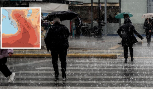 Ισχυρές βροχές και καταιγίδες τις επόμενες ώρες στην Αττική και σε άλλες επτά περιοχές, πότε θα υποχωρήσει η αφρικανική σκόνη